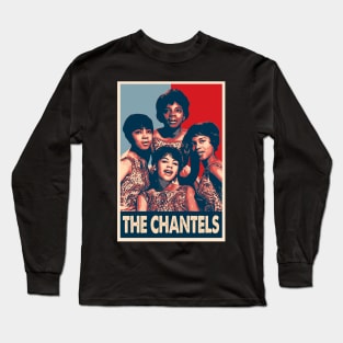 Nostalgic Notes Chantel Band T-Shirts, Wear the Melody of Doo-Wop Royalty with Grace Long Sleeve T-Shirt